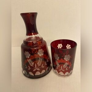 Vintage Bohemian Bedside Tumbler set